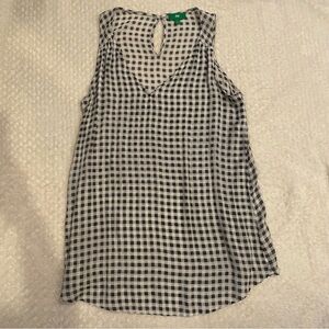 Dip checkered extra long summer tank top size L